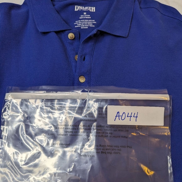 Duluth Trading Co Men size medium Long Sleeve Polo Shirt Royal Blue Reinforce - Picture 14 of 15